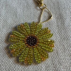 Double-sided Floral Crystal Key Holder/ Ornament/ Purse Bling